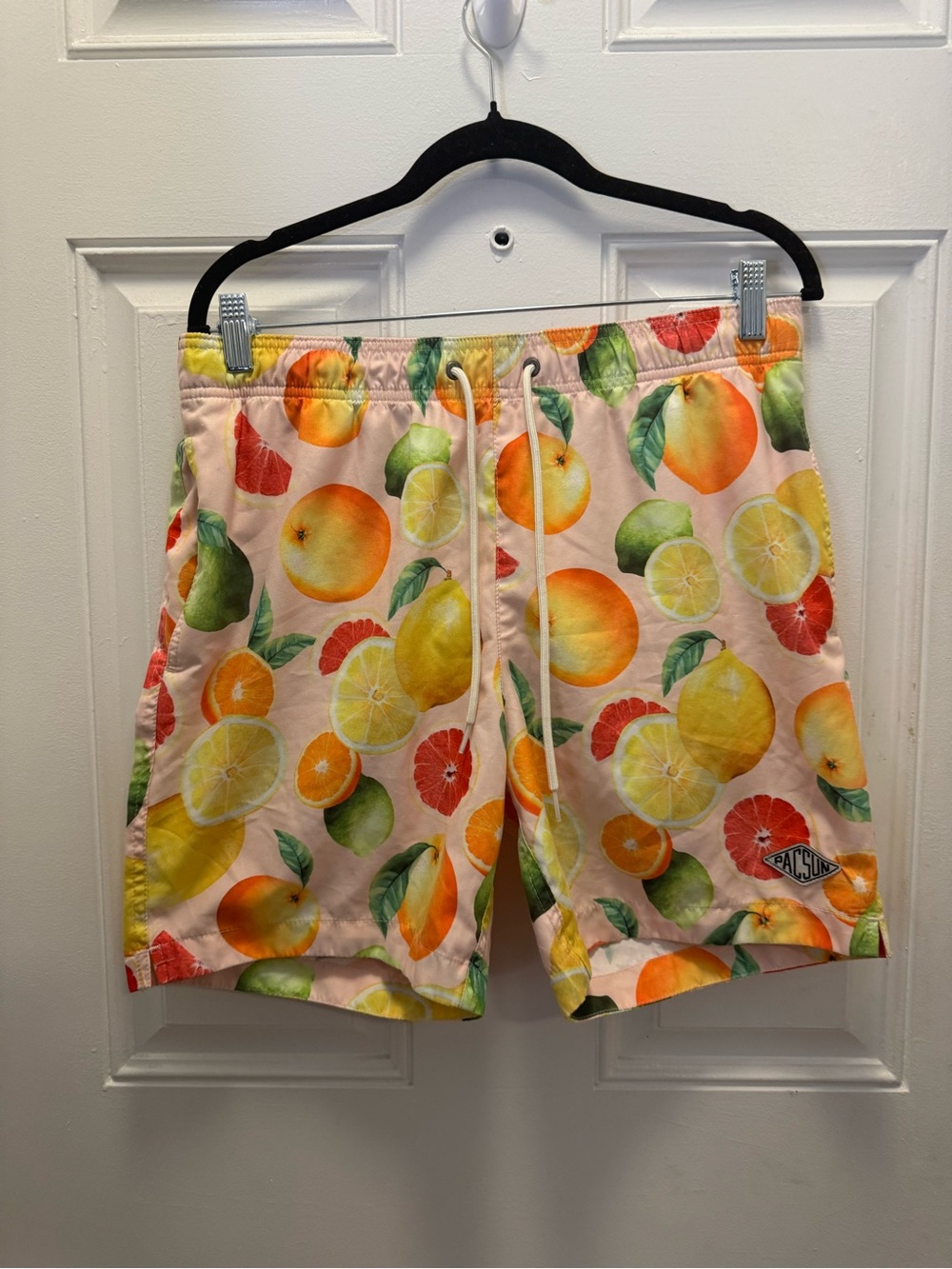 PacSun Pink Fruit Swim Trunks 0516